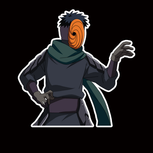 nor394 obito uchiha naruto peeking anime sticker car decal