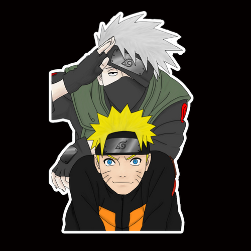 nor209 kakashi naruto peeking anime sticker car decal vinyl window