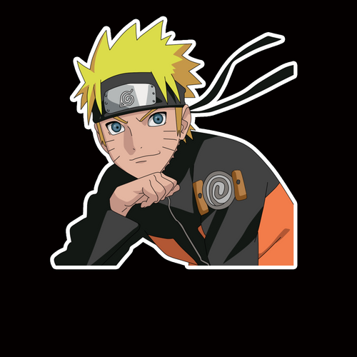 nor328 uzumaki naruto peeking anime sticker car decal
