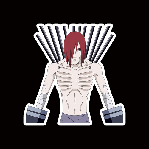 STUCC184 Nagato Uzumaki Naruto Peeking anime sticker Car Decal