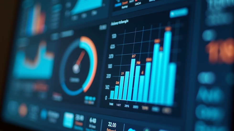 Close-up view of a digital dashboard showing audience engagement metrics