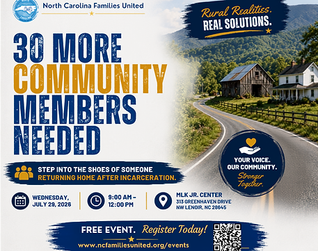 North Carolina Families United Rural Reentry Simulation