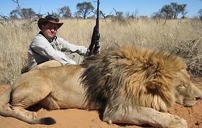 lion hunting in africa