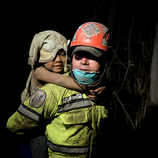 Disaster Relief: Children Victims of 'Volcan de Fuego' Guatemala