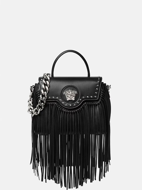 VERSACE La Medusa Fringed Handbag | Privee Clothing