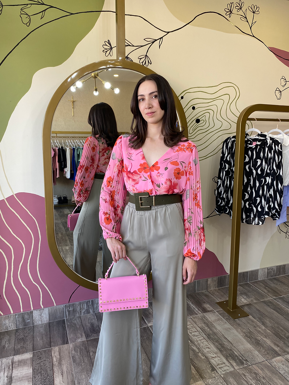 Miniatura: Blusa Rosa Floreada