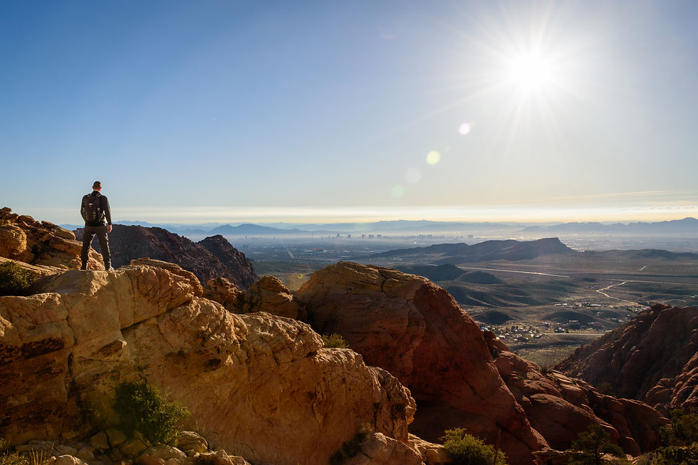 Hiker Las Vegas Red Rock Park