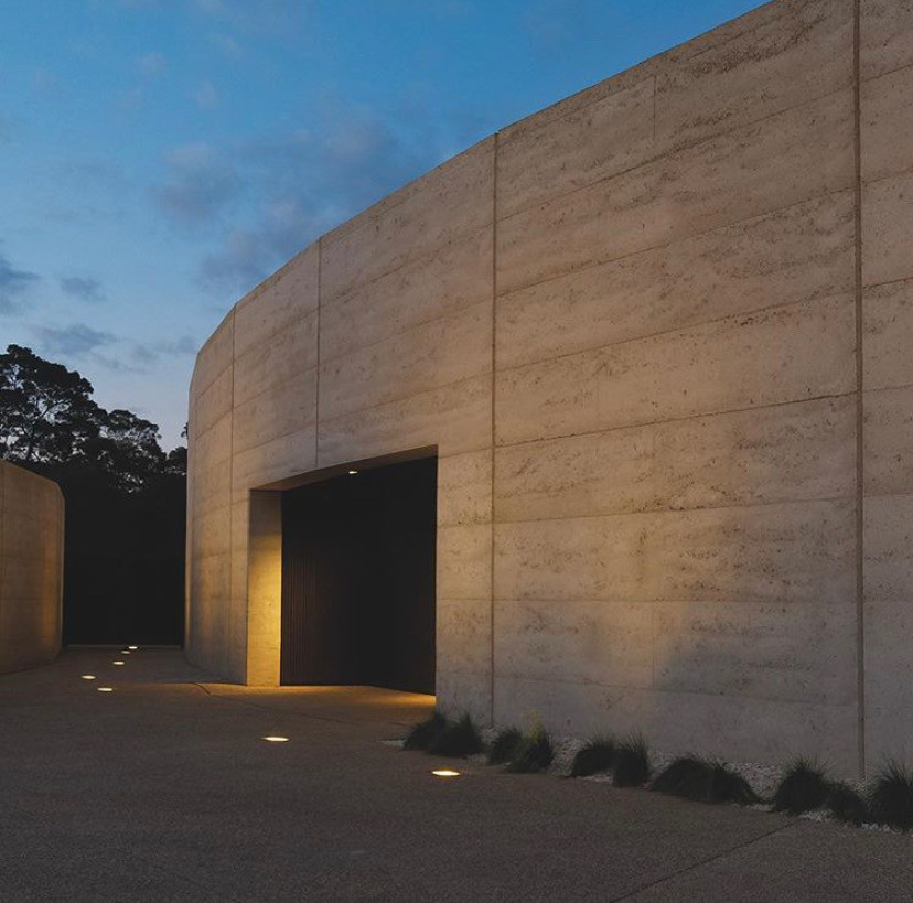 Port Phillip Estate, an architectural landscape, identified by it's limestone, rammed-earth wall structure.en