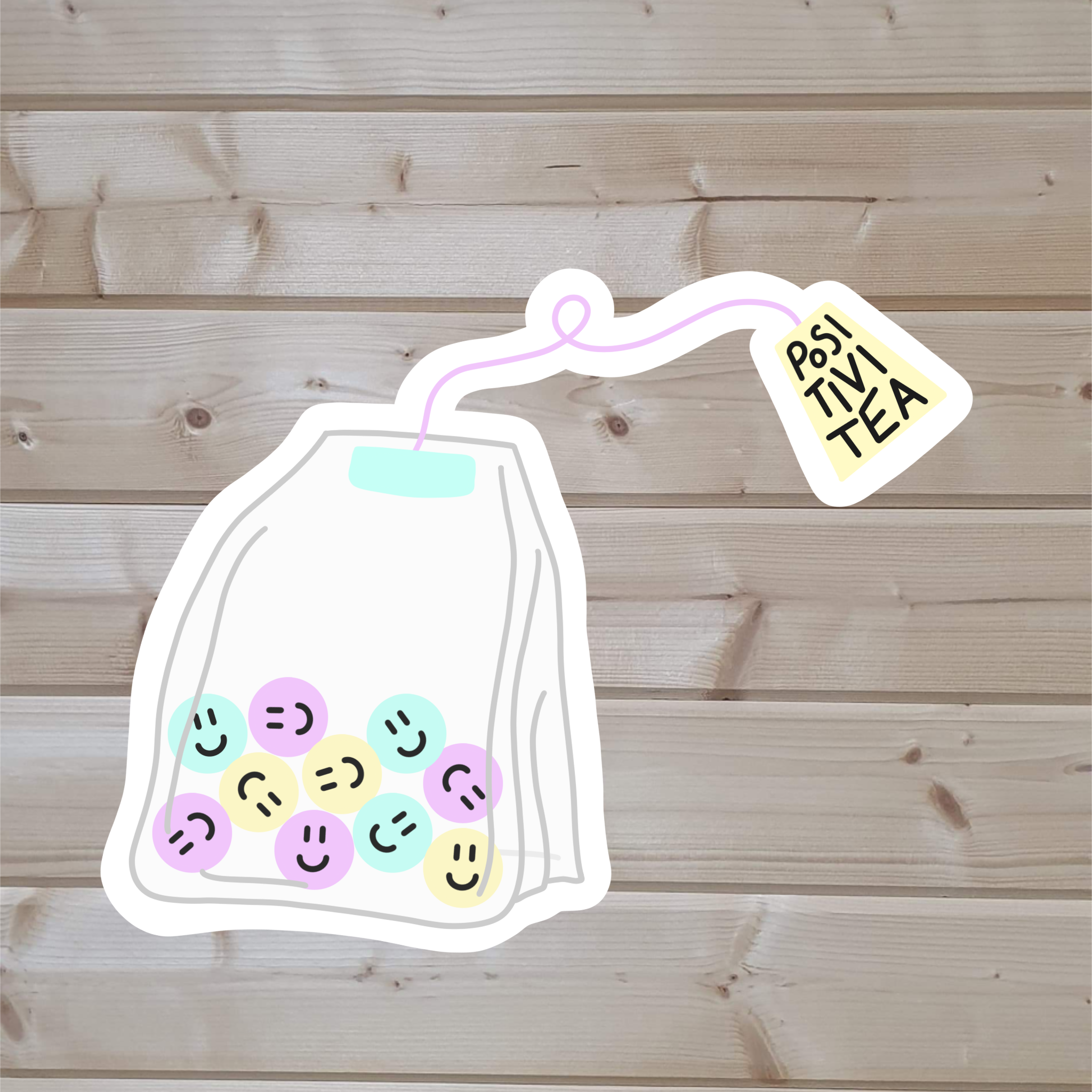 PositiviTEA pun sticker