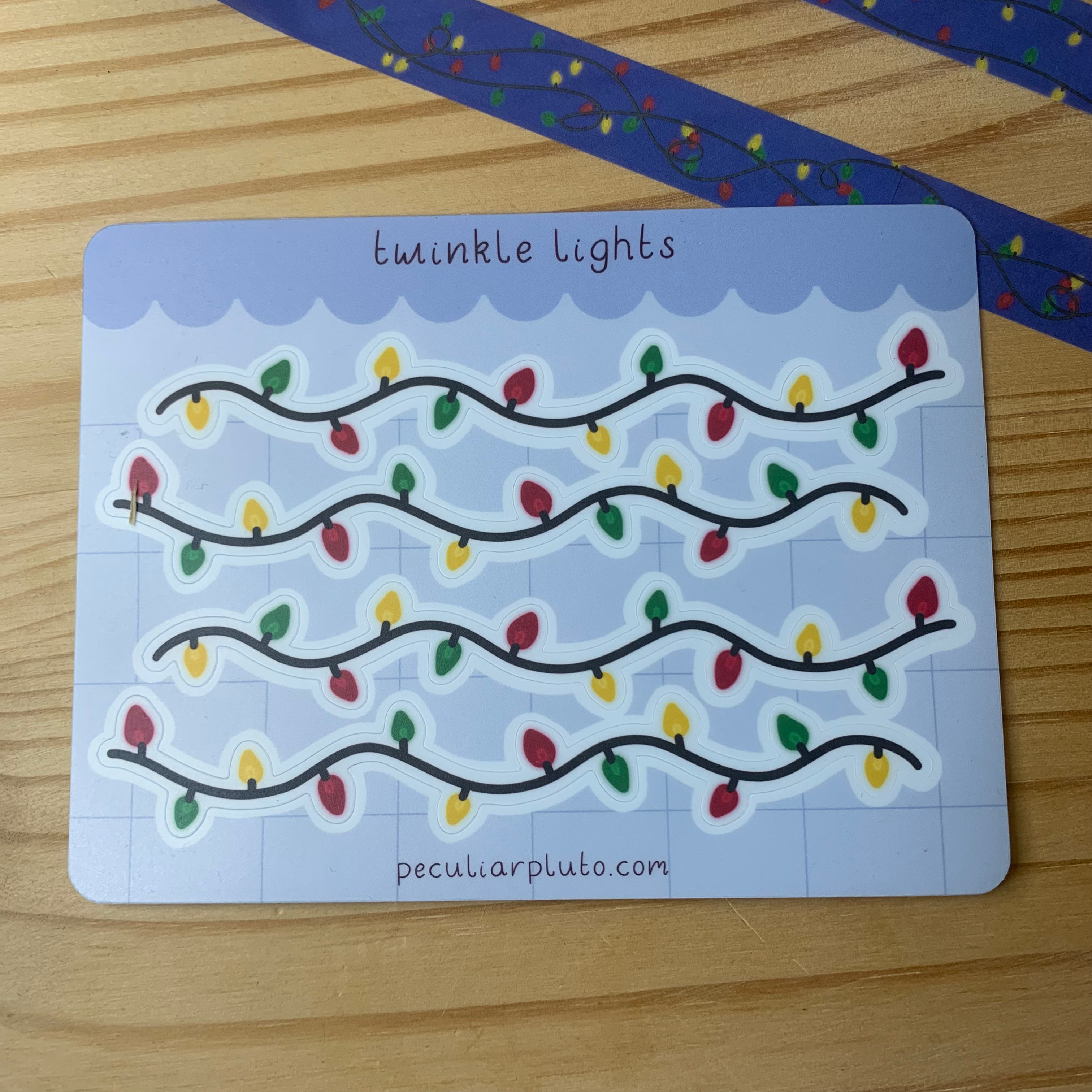 twinkle lights mini sticker sheet