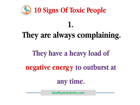 10 SIGNS OF TOXIC PEOPLE