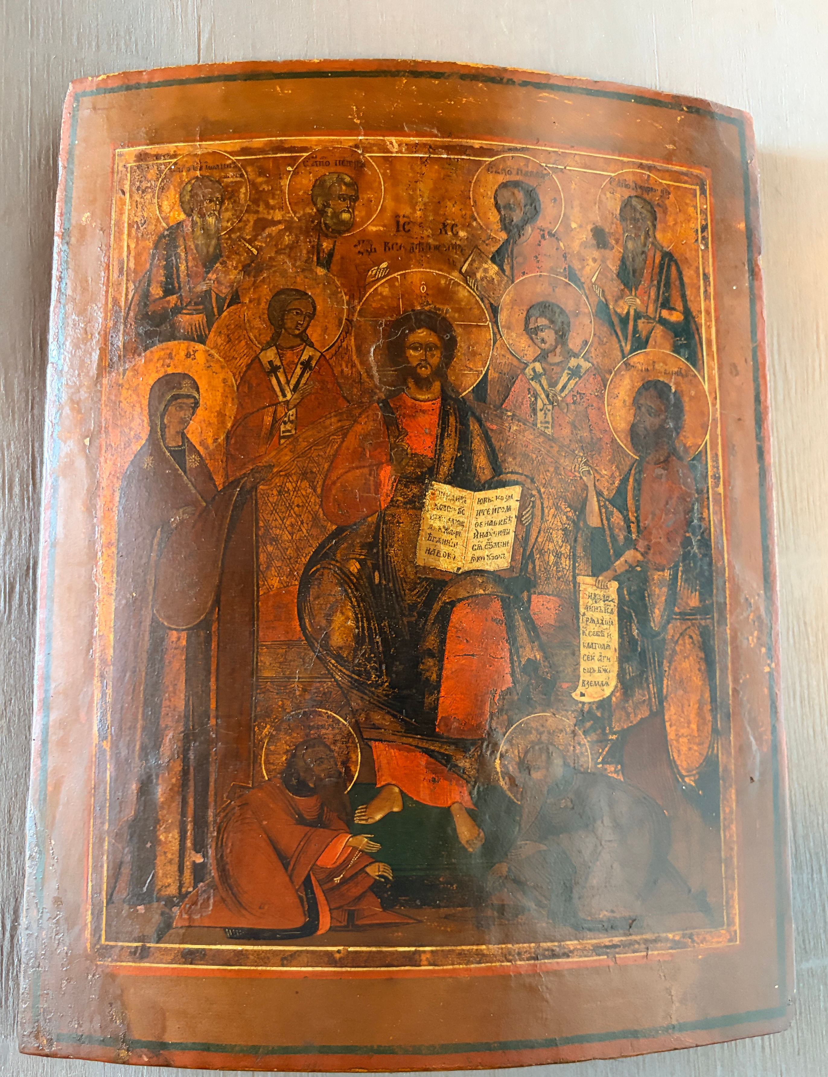 Russian Orthodox Painted Icon Panel