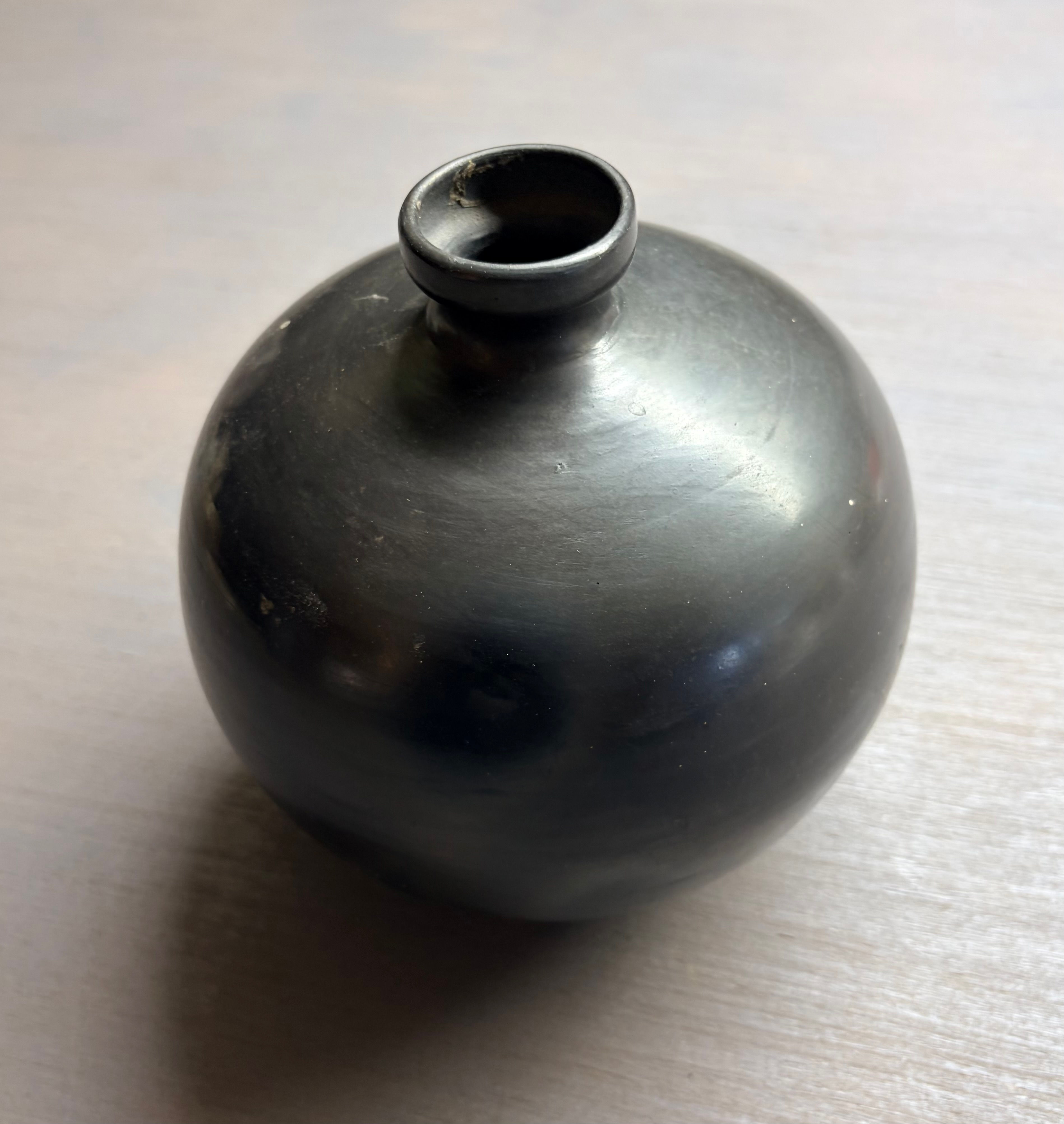 Black ware pottery vase
