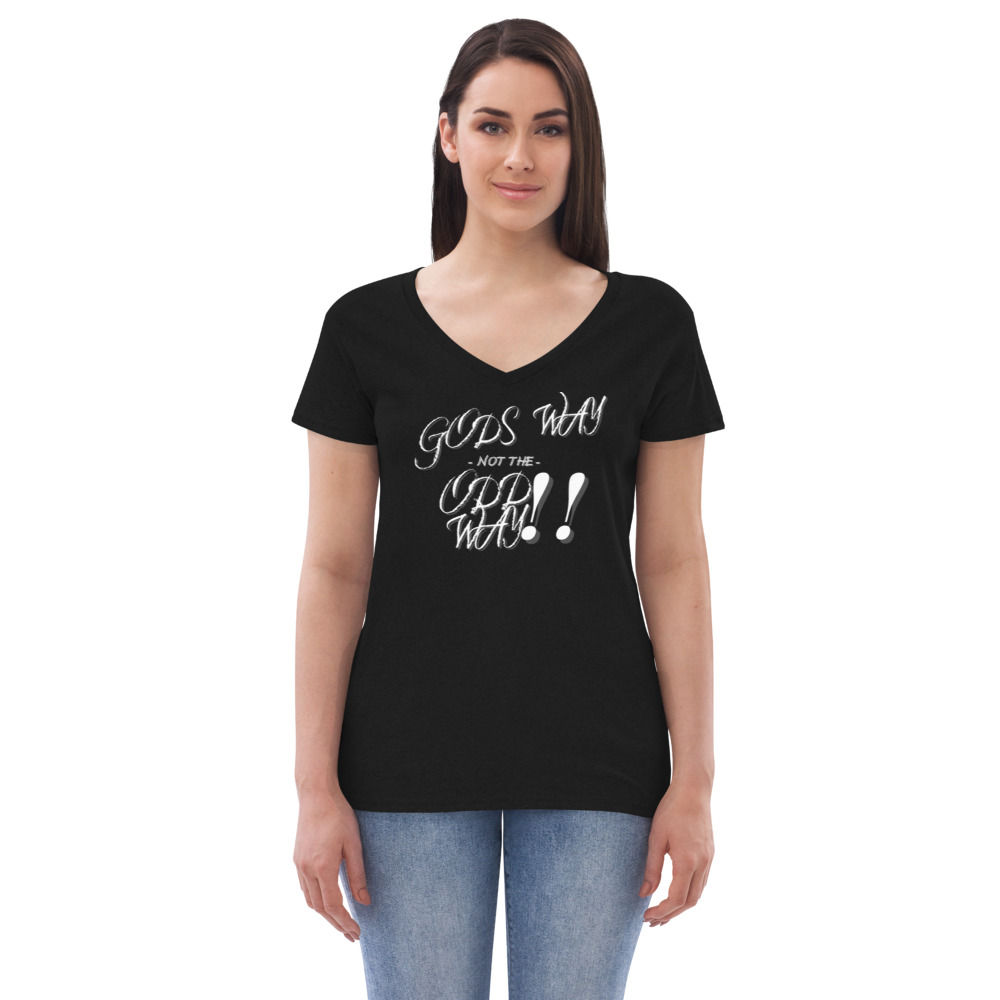 GODS WAY WOMENS LARGE V-NECK T SHIRT
