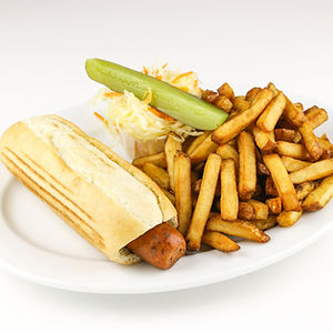 Hot-dog européen - Frites et chou