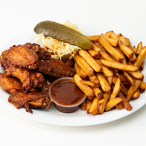 10 Ailes de poulet - Frites et chou
