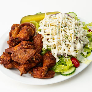 10 Ailes de poulet - Salade