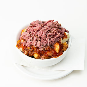 Poutinette italienne à la viande fumée