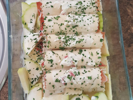 CANNELLONI COURGETTE, JAMBON SEC ET RICOTTA