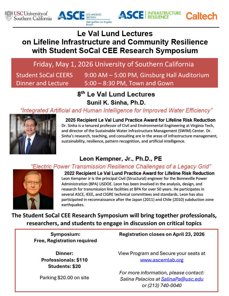 2026 ASCE Le Val Lund Lectures
