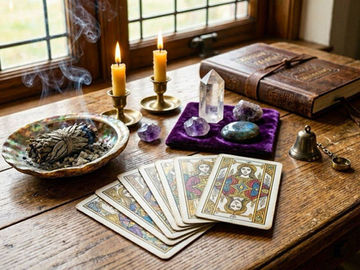 Tarot cards need cleansing too.