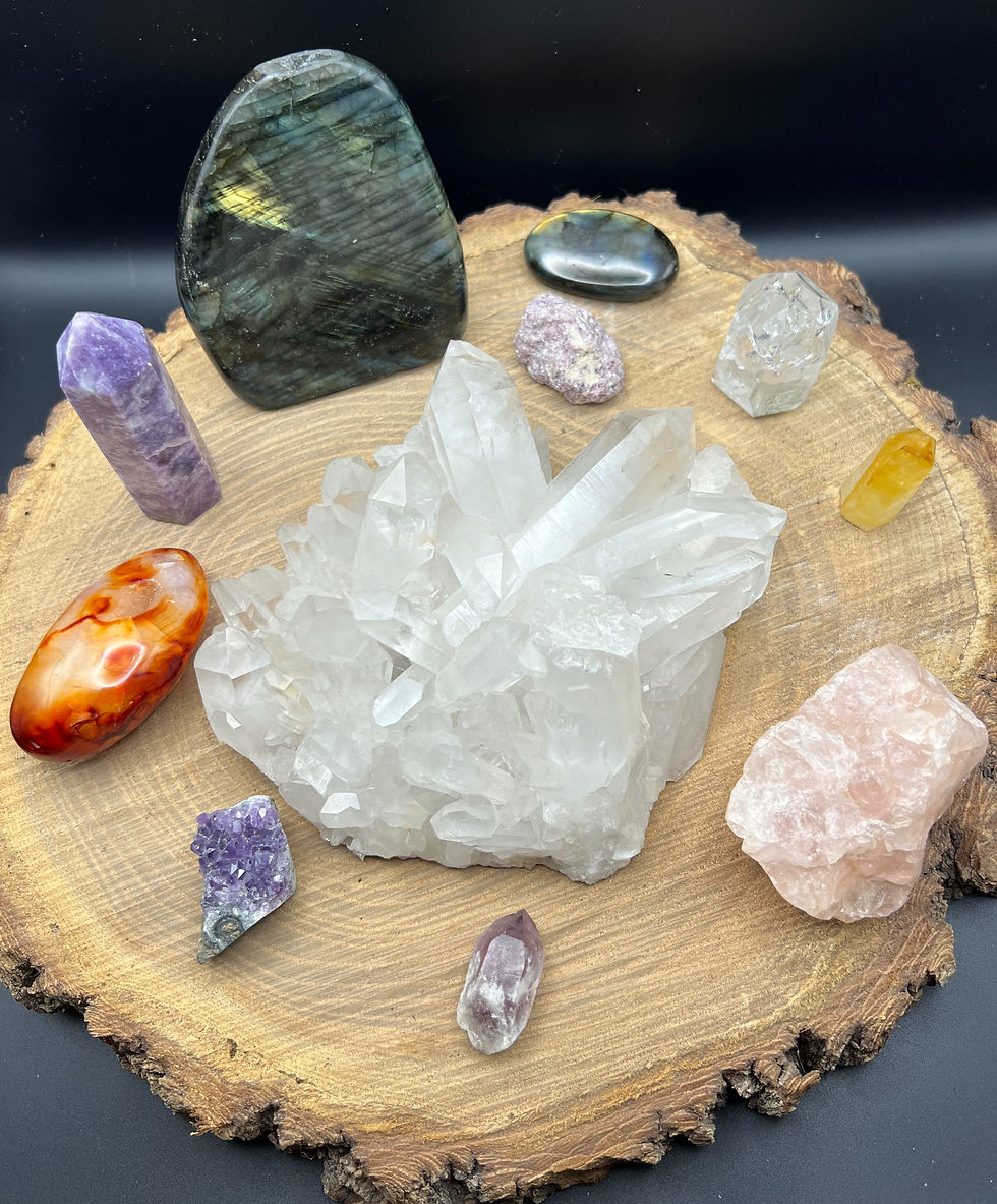 A beautiful mix of crystals.