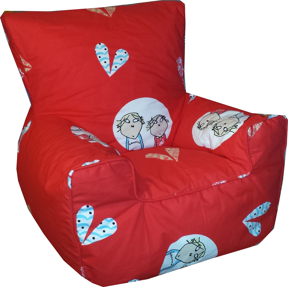Thumbnail: Charlie and Lola Bean bag Chair Children's Kids (Side View)