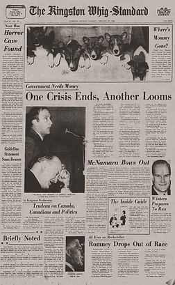 The Kingston Whig Standard feb.29 1968 newspaper archives pressP.R 