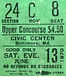 TICKET CONCERT 1970