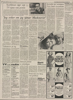 dagens nyheter newspaper archives press P.R july 19, 1967