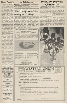 jimi hendrix newspaper/the daily cardinal  february 9, 1968