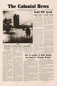 jimi hendrix newspapers 1968 / the colonial news / november 15, 1968