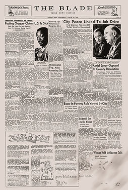 jimi hendrix archivespress 1968 / the blade MARCH 27, 1968 AD Concert