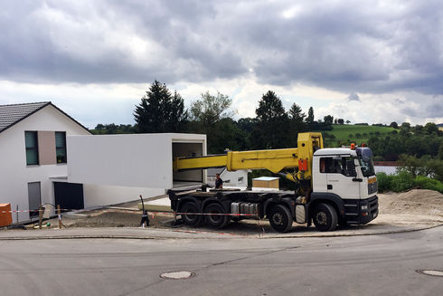 Lieferung der Garage