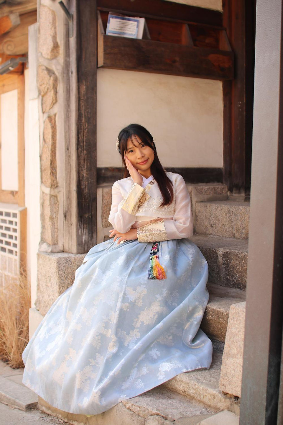 hanbok photoshoot at Bukchon Hanok Village