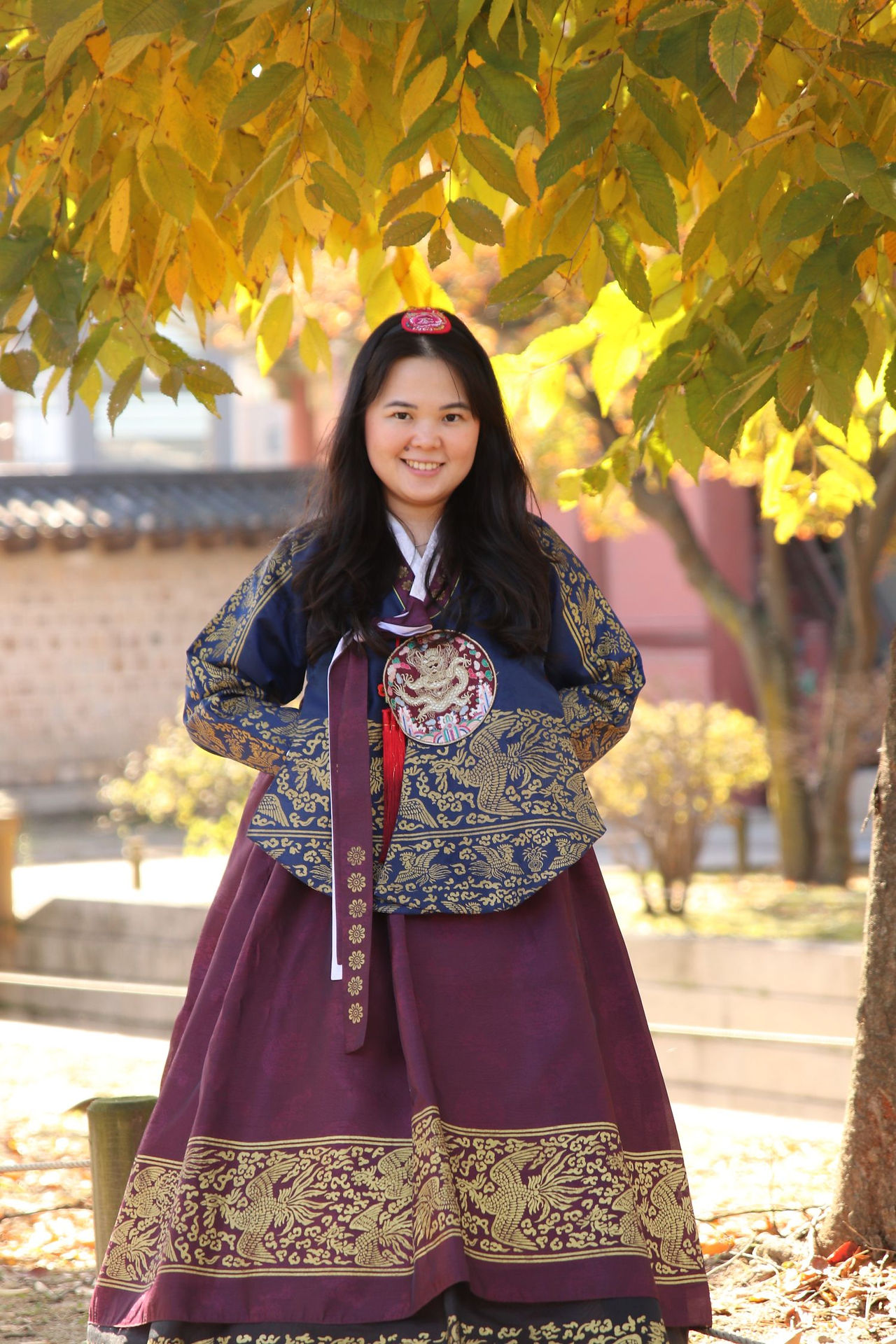 Girl hanbok photoshoot at Changdeokgung Palace