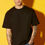 Thumbnail: black drop sholuder T-shirt for men