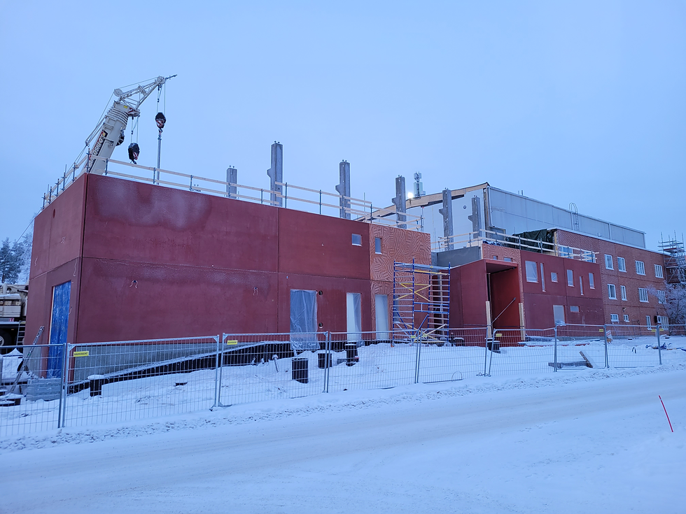 Kuitilaboratorin työmaa.