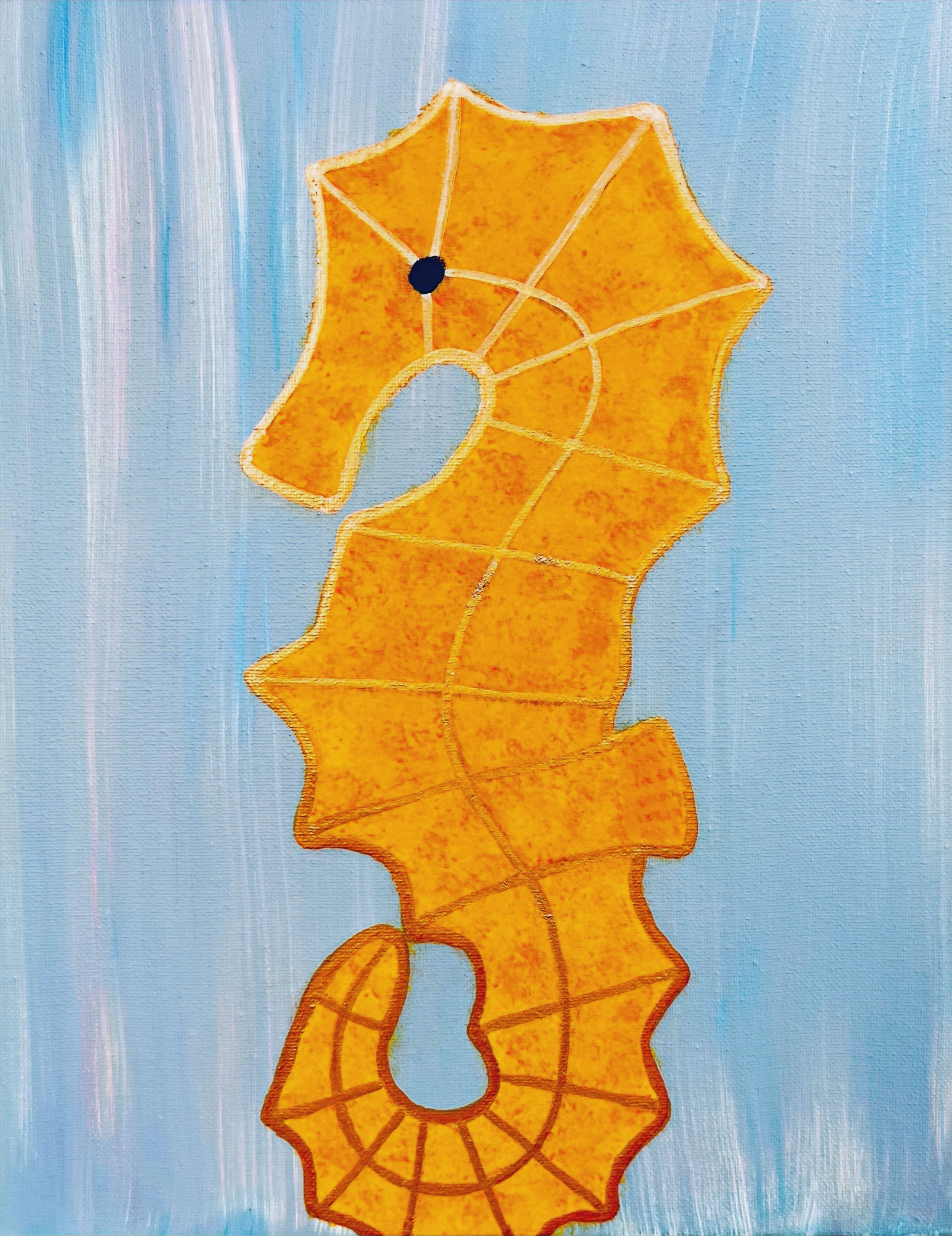 Seahorse Acrylic Painting