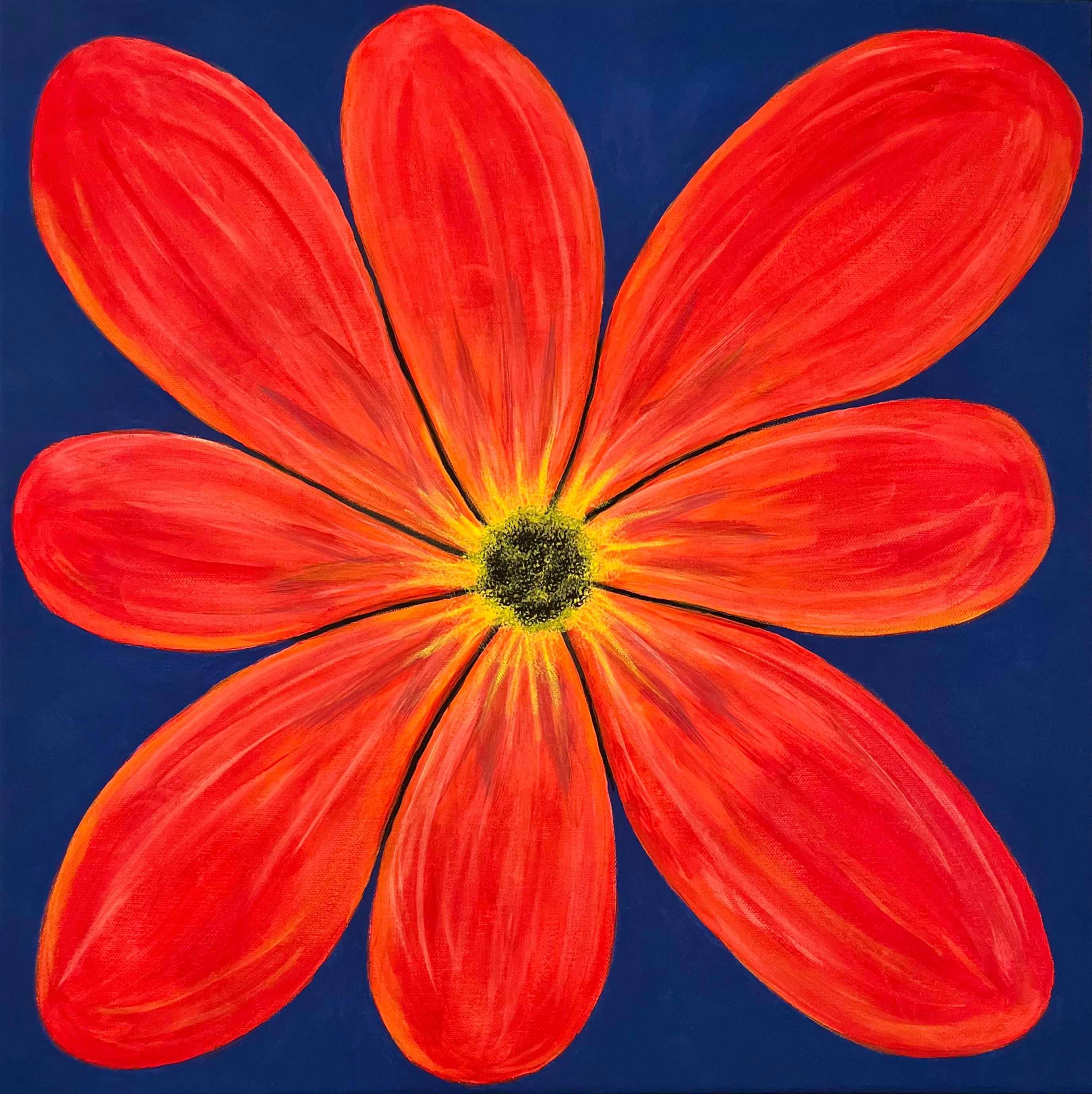 Bright Flower Acrylic Painting