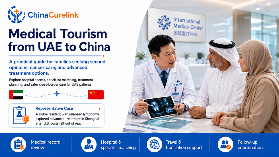 Medical tourism from the UAE to China patient consultation in Shanghai hospital