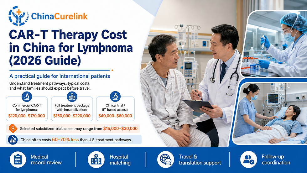 CAR-T Therapy Cost in China for Lymphoma (2026 Guide for International Patients)