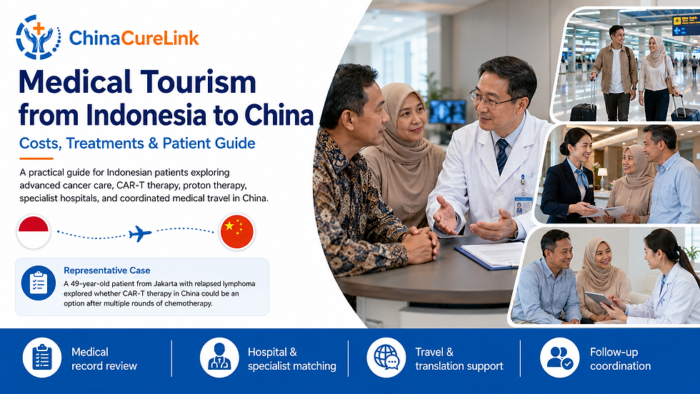 Medical tourism from Indonesia to China patient journey to China hospitals
