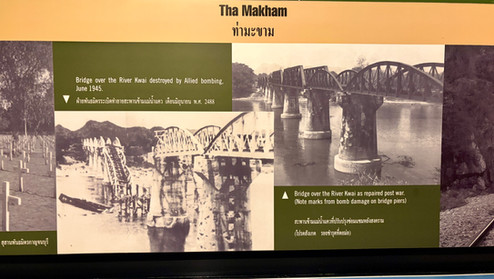 תצוגה היסטורית של הגשר על נהר קוואי וקנצ'נבורי: מסילת המוות