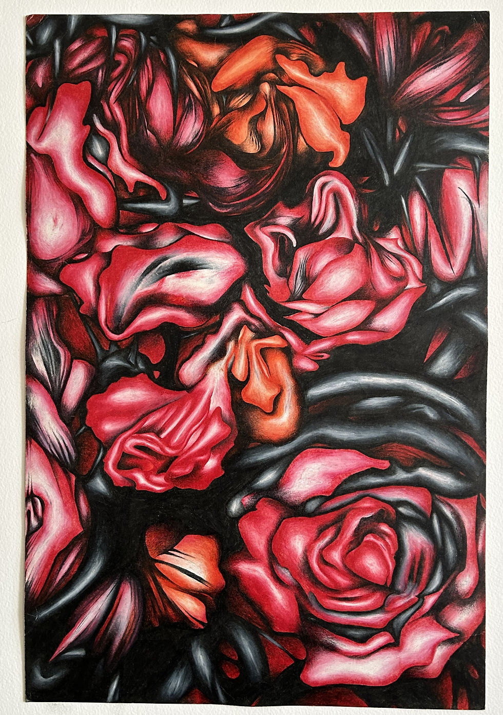 Untitled, colored pencil on paper, 24”x18”, 1997 (High School age)