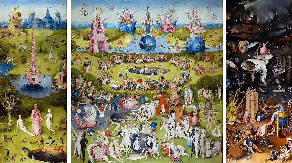 The Garden of Earthly Delights, oil-on-wood triptych by Hiëronymus Bosch, 1490–1500; in the Museo del Prado, Madrid