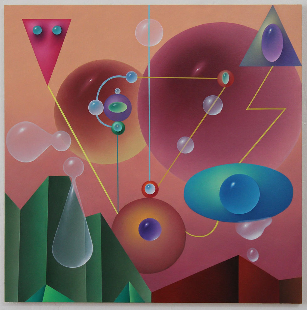 "Eidolon Symbolon", oil on wood panel, 24"x24", 2021