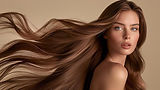 Ethereal woman with golden brown hair spreading like waves _ Premium Photo.jpeg