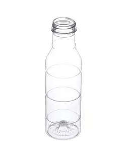 12 oz Clear PET Plastic Round Long Neck Bottle 38-400 Neck Finish