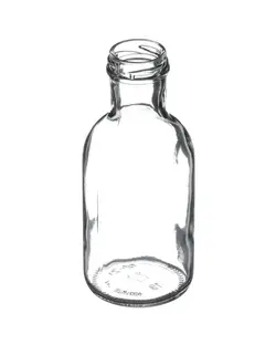 12 oz Clear Glass Round Long Neck Beverage Bottle - 38-2000 Lug Neck Finish